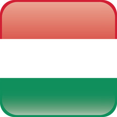 Obraz premium Cube shaped national flag of the European country of HUNGARY