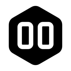 pause,pause icons, pause   icon editable stroke outline icon isolated on white background flat vector illustration. Pixel perfect. 64 x 64.
