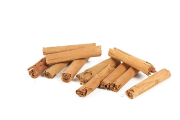 cinnamon sticks on a white background
