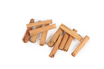 cinnamon sticks on a white background