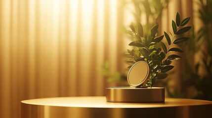 Award stage golden product podium display copy space background success achievement celebration victory recognition event competition honor winner spotlight glamour spotlight elegance prestigious 