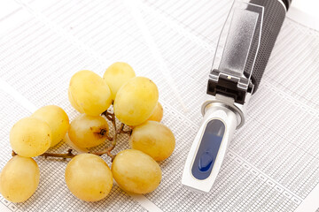 Refractometer for measuring grape sugar