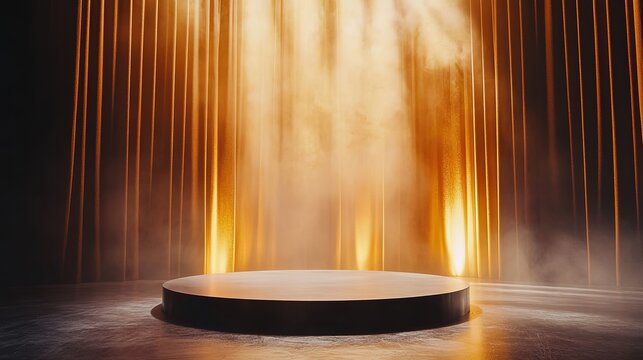 Award stage golden product podium display copy space background success achievement celebration victory recognition event competition honor winner spotlight glamour spotlight elegance prestigious 