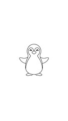 Pingüino vector icono