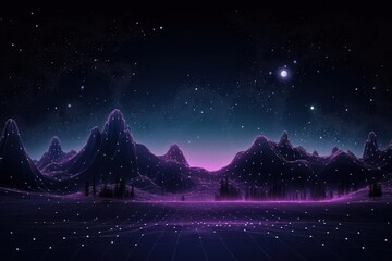Fototapeta premium Landscape astronomy panoramic outdoors.