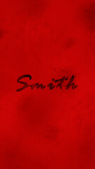 Dark Red Phone Wallpaper with Name Smith in Calligraphy	