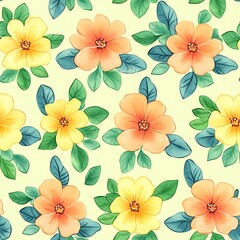Charming Marigold Seamless Pattern Design