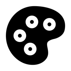 color plate,color plate icons,  color plate  icon editable stroke outline icon isolated on white background flat vector illustration. Pixel perfect. 64 x 64.
