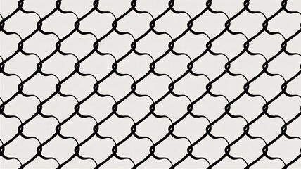 Naklejka premium metal wire mesh fence, isolated on white background, transparent background