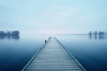 Fototapeta premium Calm water landscape outdoors horizon.