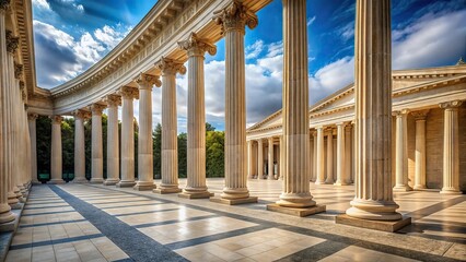Fototapeta premium Classical colonnade with arcades and Corinthian columns