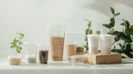 Single-use plastic alternatives, featuring reusable and compostable packaging solutions.