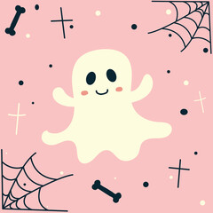 Cute smiling ghost