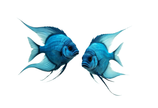 blue fish isolated on white