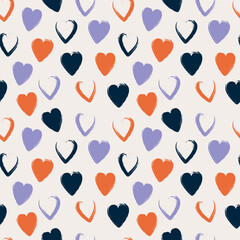 Seamless pattern with hearts. Can be used for wrapping paper and fabric and children's clothing printing. Minimalist background with simple shapes