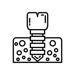 Bio Material Outline Icon, Vector illustration