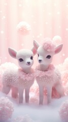 Fototapeta premium Christmas deer animal mammal pet.