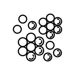 Nano Particles Outline Icon, Vector illustration