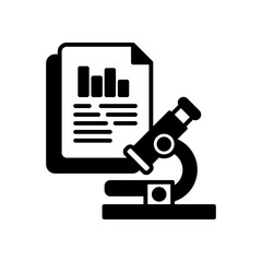 Research Glyph Icon, Vector illustration