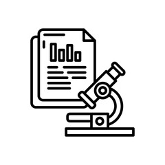 Research Outline Icon, Vector illustration