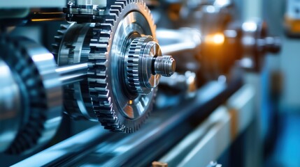 Fototapeta premium Transmission parts production facility, utilizing cutting-edge technology to create high-performance car components.