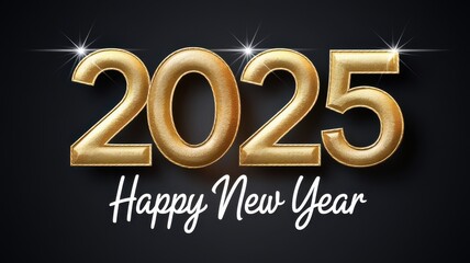 A gold number twenty five sign with a black background