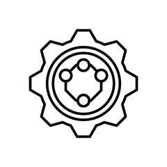 Nanomotor Outline Icon, Vector illustration