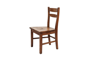 wooden chair isolated on white