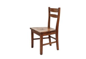 wooden chair isolated on white