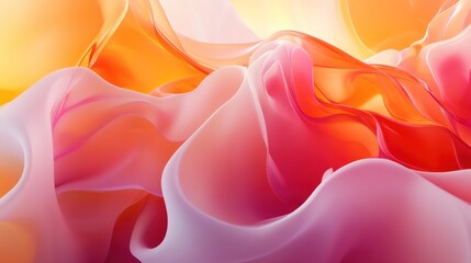 Obraz premium Warm 3D color tones with soft, smooth transitions and rich, inviting hues for a modern, abstract visual.