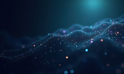 Abstract modern neon waves background or backdrop with glow and bokeh