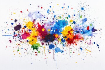 Fototapeta premium Abstract colorful paint splatter with vibrant dynamic