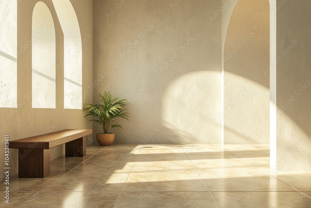 Canvas Prints Clean and clear praying room for christian architecture furniture flooring.