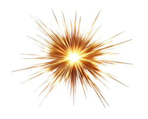 Obraz premium A bright yellow firework with a white background