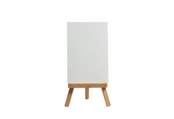 easel with blank canvas isolated on white