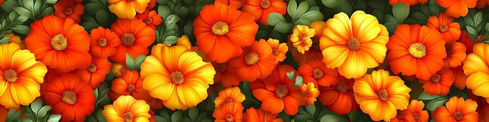 Vibrant Seamless Flower Pattern Design