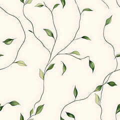 Whimsical Floral and Foliage Designs seamless pattern: Playful Doodles, Geometric Leaves, and Elegant Wildflowers in Bold and Soft Color Palettes.