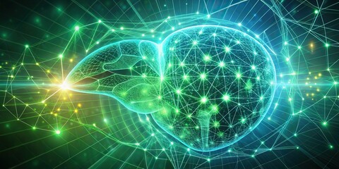 Obraz premium Chlorella liver cleanse supplement bottle on white background