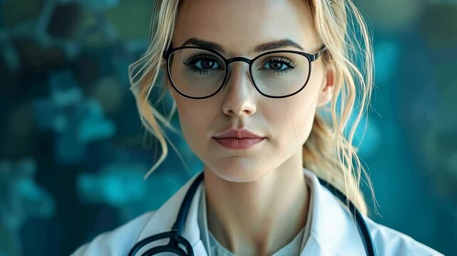 of professional medical worker lady thermometer pills white coat Video