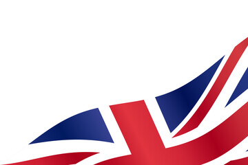 Union Jack flag background waving UK flag illustration clipart png 300dpi element for decoration ceremony.