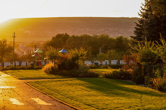 autumn in the city,  Copou Park, Vaslui City, Romania 
