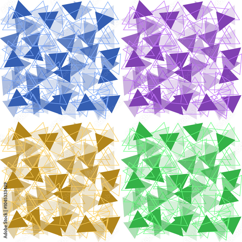 Poster Abstract geometric patterns in vibrant colors forming a mesmerizing tapestry of shapes