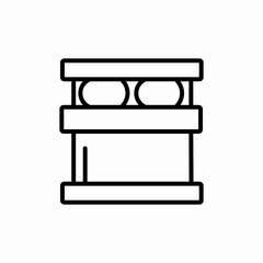 double bed icon sign vector