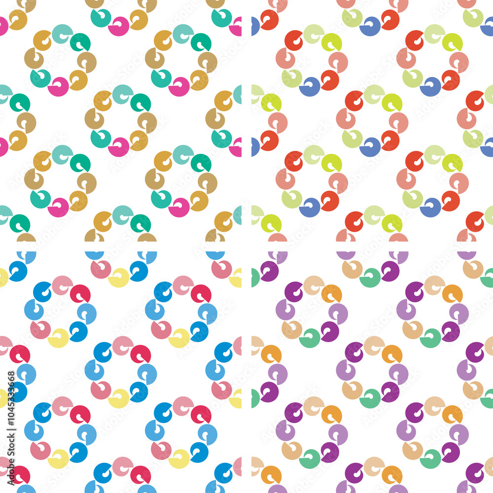 Poster colorful repetitive patterns in a vibrant abstract design showcasing playful shapes
