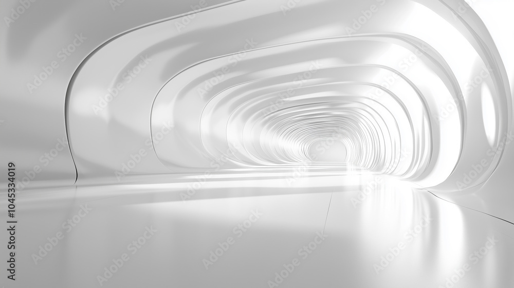 Poster abstract 3d background white and smooth structural and architectural clean corridor for business tec
