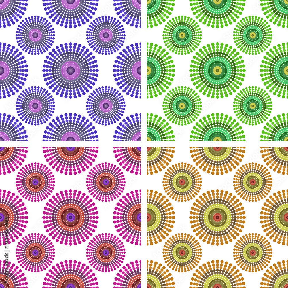 Aufkleber colorful circular patterns create a vibrant tapestry of design on a white background