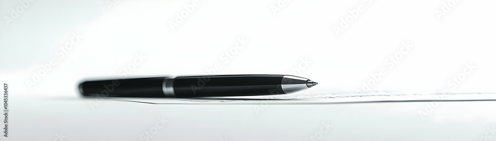Poster levitating contract paper pen symbolizing business agreements crisp image contract document floating