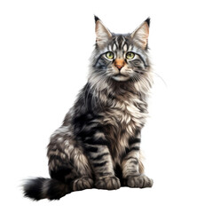 Obraz premium cute cat looking isolated on white