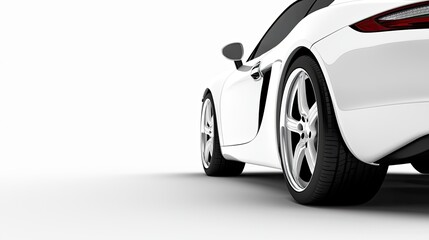 Naklejka premium Elegant White Sports Car