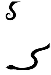 蛇のシンプルな2025年の年賀状素材